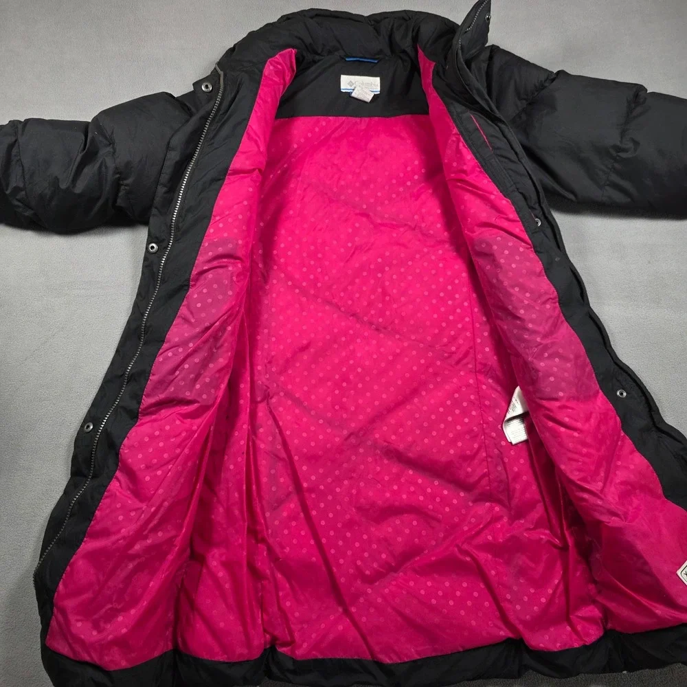 Columbia Puffer Girls Large Black Puffer Parka SG 5479 Solid